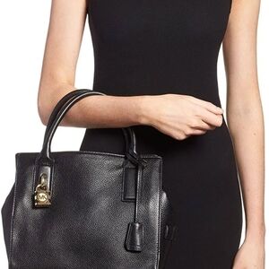 Michael Kors Black Tote with Gold Accents